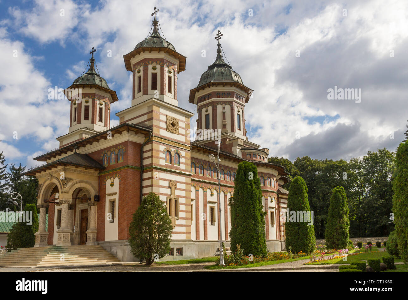 Eglise orthodoxe de monastère de Sinaia, la Valachie, Roumanie, Europe Banque D'Images