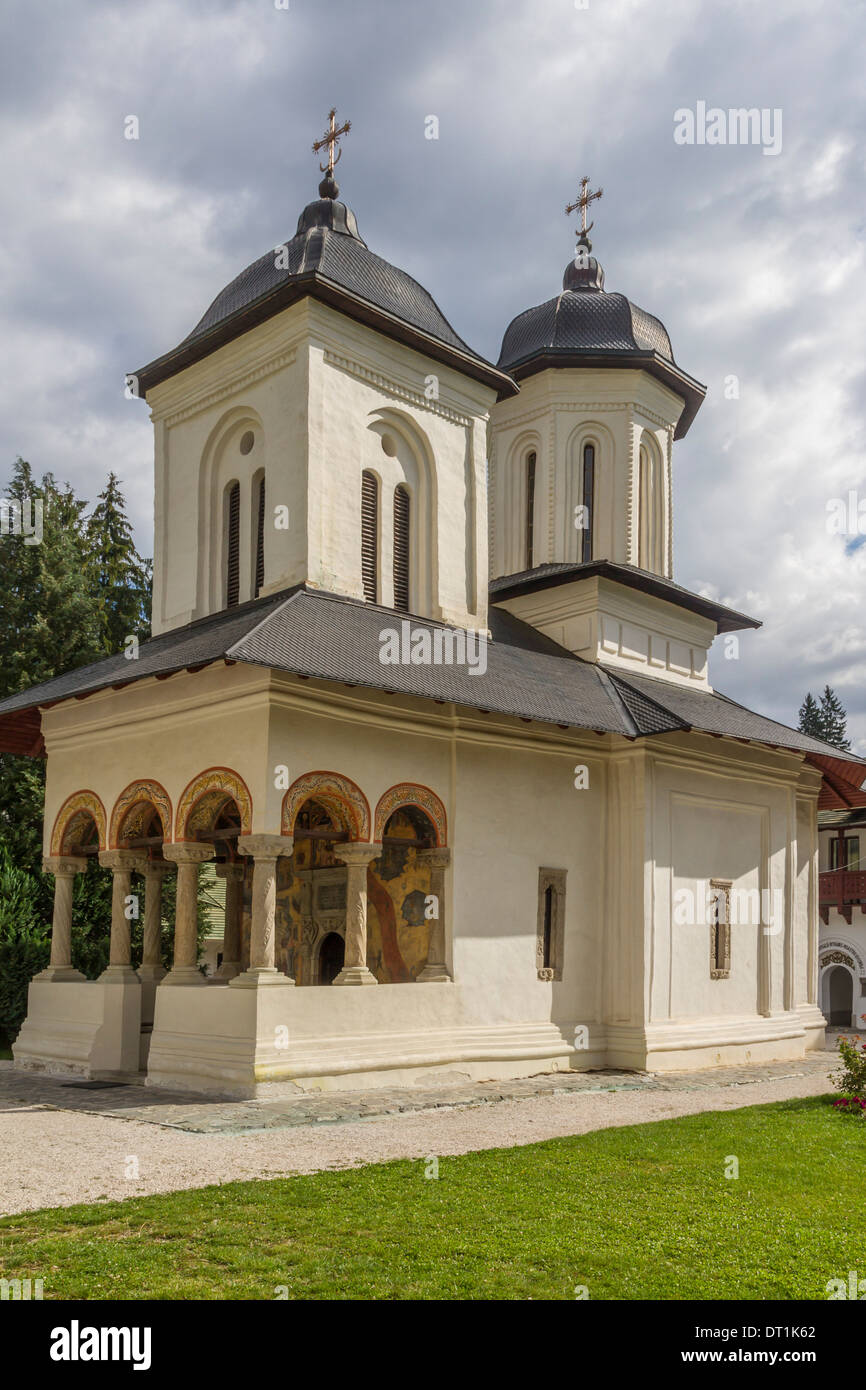 Ancienne église (Dormition de la Sainte Vierge Marie), monastère de Sinaia, la Valachie, Roumanie, Europe Banque D'Images
