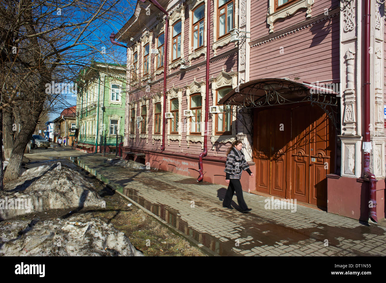 L'architecture en bois, de Tomsk Tomsk, Russie, Sibérie, Russie, l'Eurasie Banque D'Images L'architecture en bois, de Tomsk Tomsk, Russie, Sibérie, Russie, l'Eurasie Banque D'Images