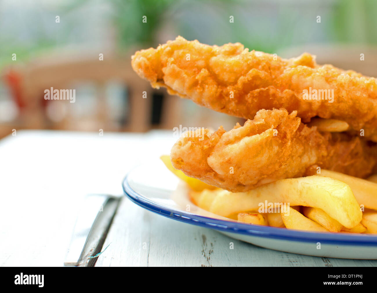 Anglais traditionnel fish and chips Banque D'Images