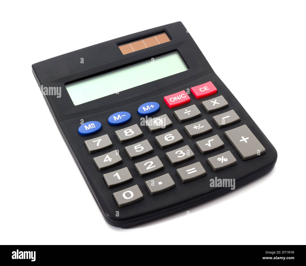 Calculatrice électronique numérique isolé sur fond blanc Banque D'Images