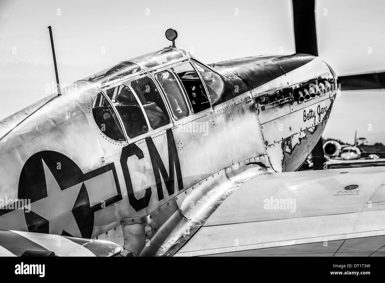 A WW2 P51 Mustang avion de chasse de l'USAAF Banque D'Images
