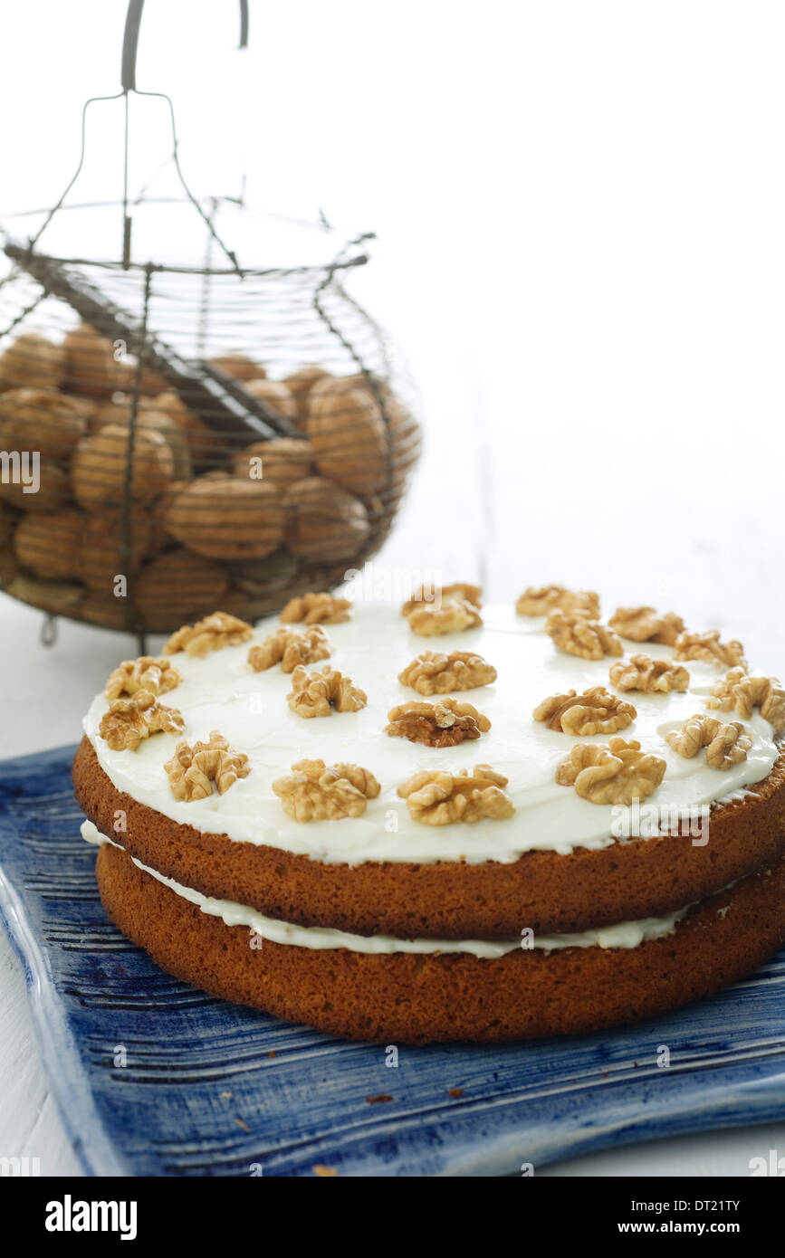 Le gâteau aux carottes Banque D'Images