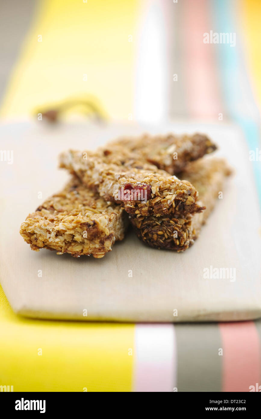 Barre granola aux fruits séchés Banque D'Images