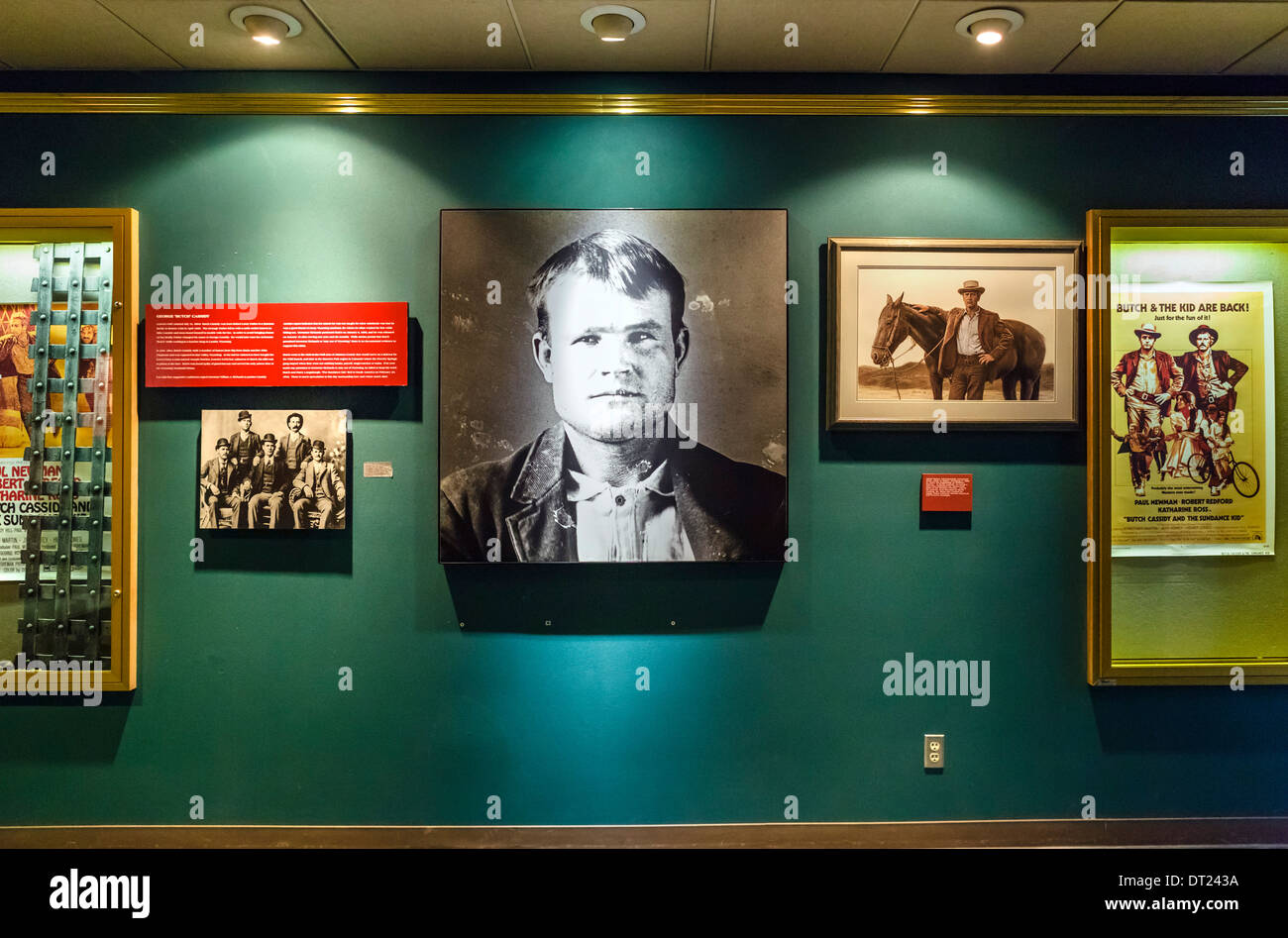 Butch Cassidy et le Kid s'affichent dans le Wyoming Territorial Prison Museum, Laramie, Wyoming, USA Banque D'Images