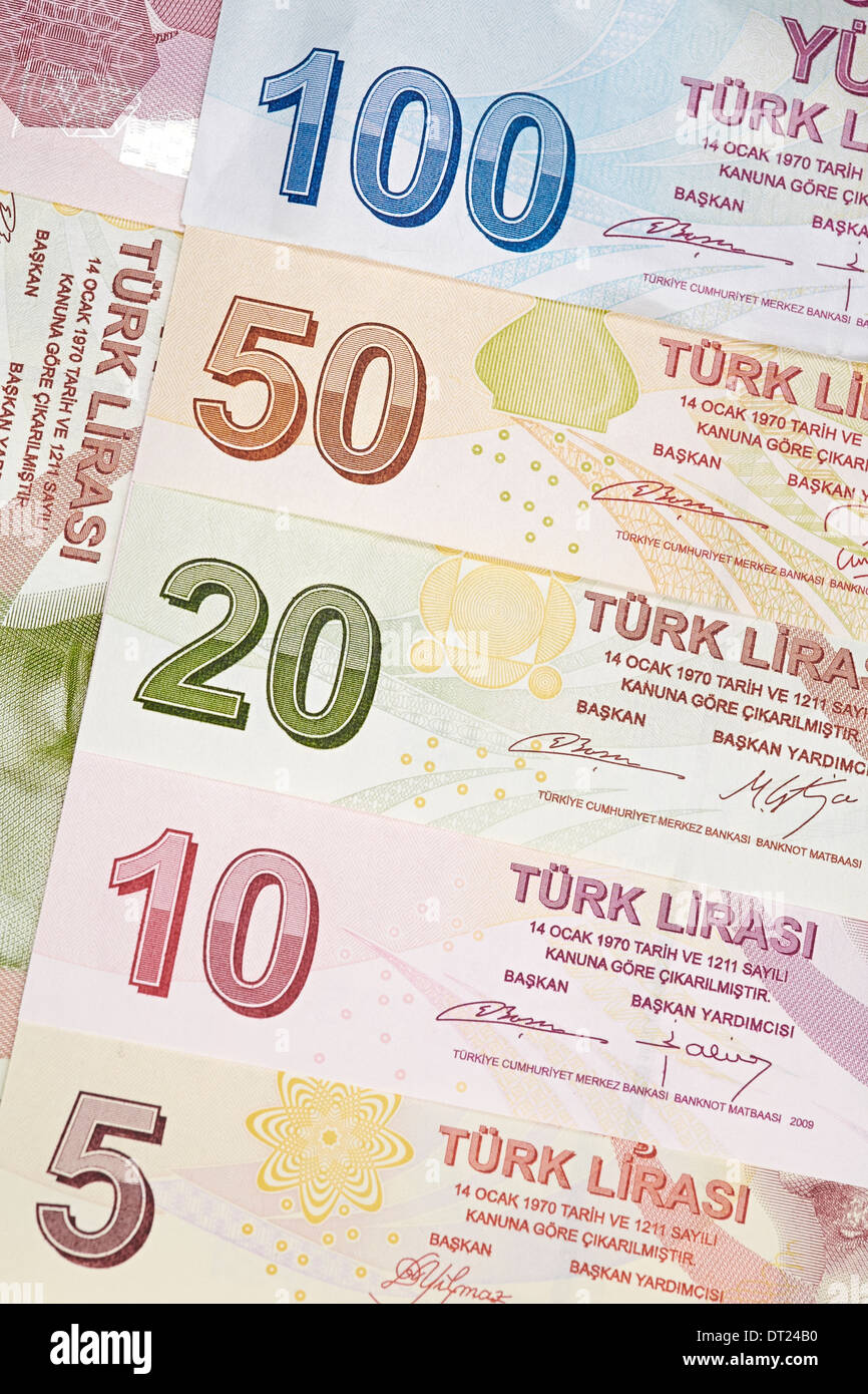 Monnaie turque, un livre de Notes. Banque D'Images