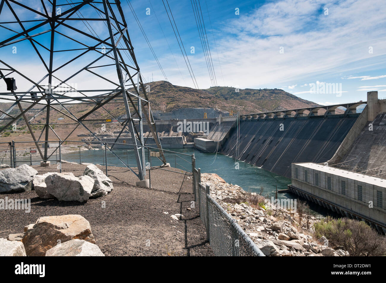 Washington, Coulee Dam, le barrage Grand Coulee sur le fleuve Columbia Banque D'Images