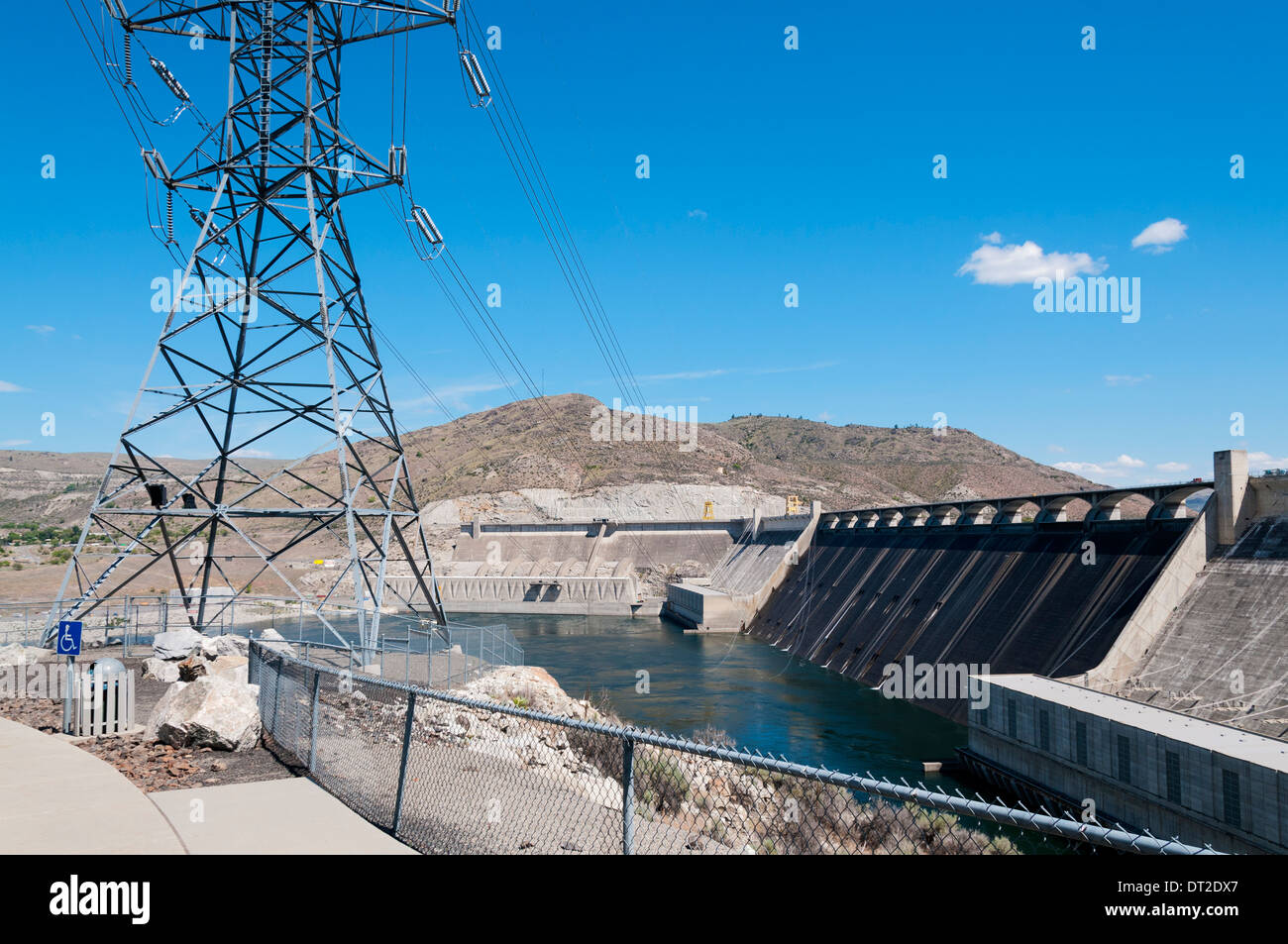 Washington, Coulee Dam, le barrage Grand Coulee sur le fleuve Columbia Banque D'Images