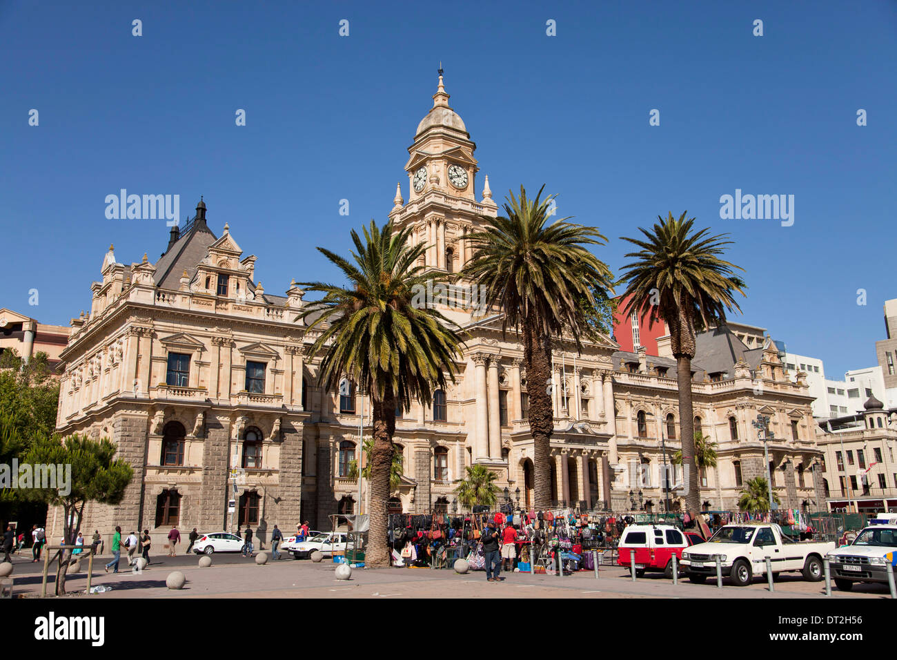 Cape Town City Hall et Grand Parade à Cape Town, Western Cape, Afrique du Sud Banque D'Images