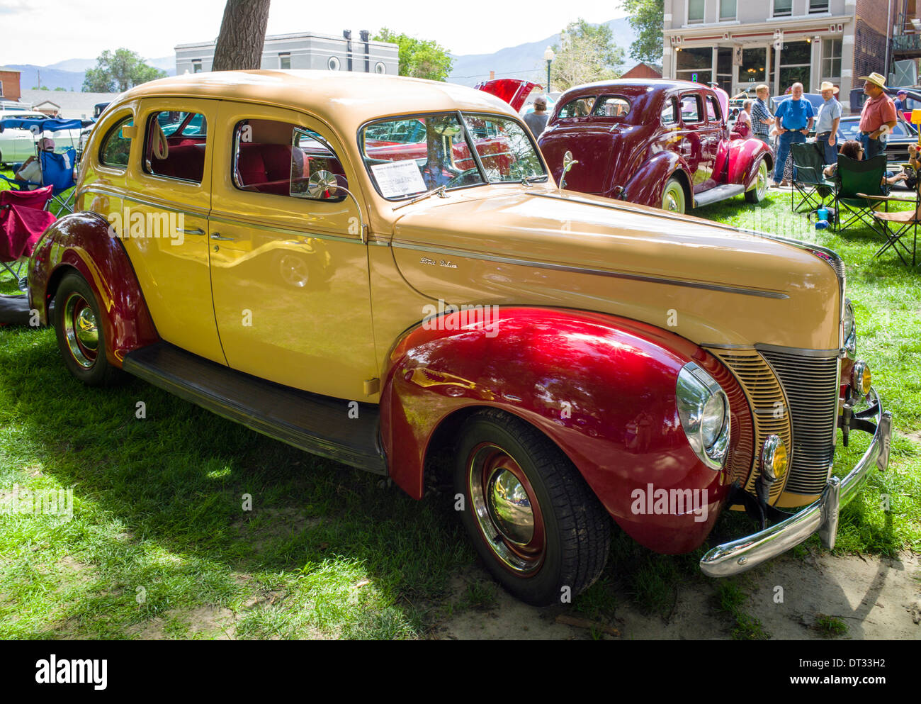 1940 Ford berline de luxe, l'Ange de Shavano Car Show, collecteur de fonds pour Chaffee Comté Recherche & sauvetage sud, Salida, Colorado, USA Banque D'Images