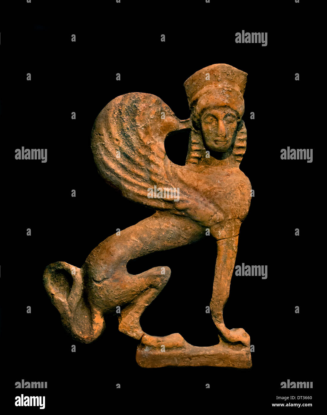 Lion ailé féminine créature mythique 540- 470 av. J.-C. La Grèce Grec Banque D'Images