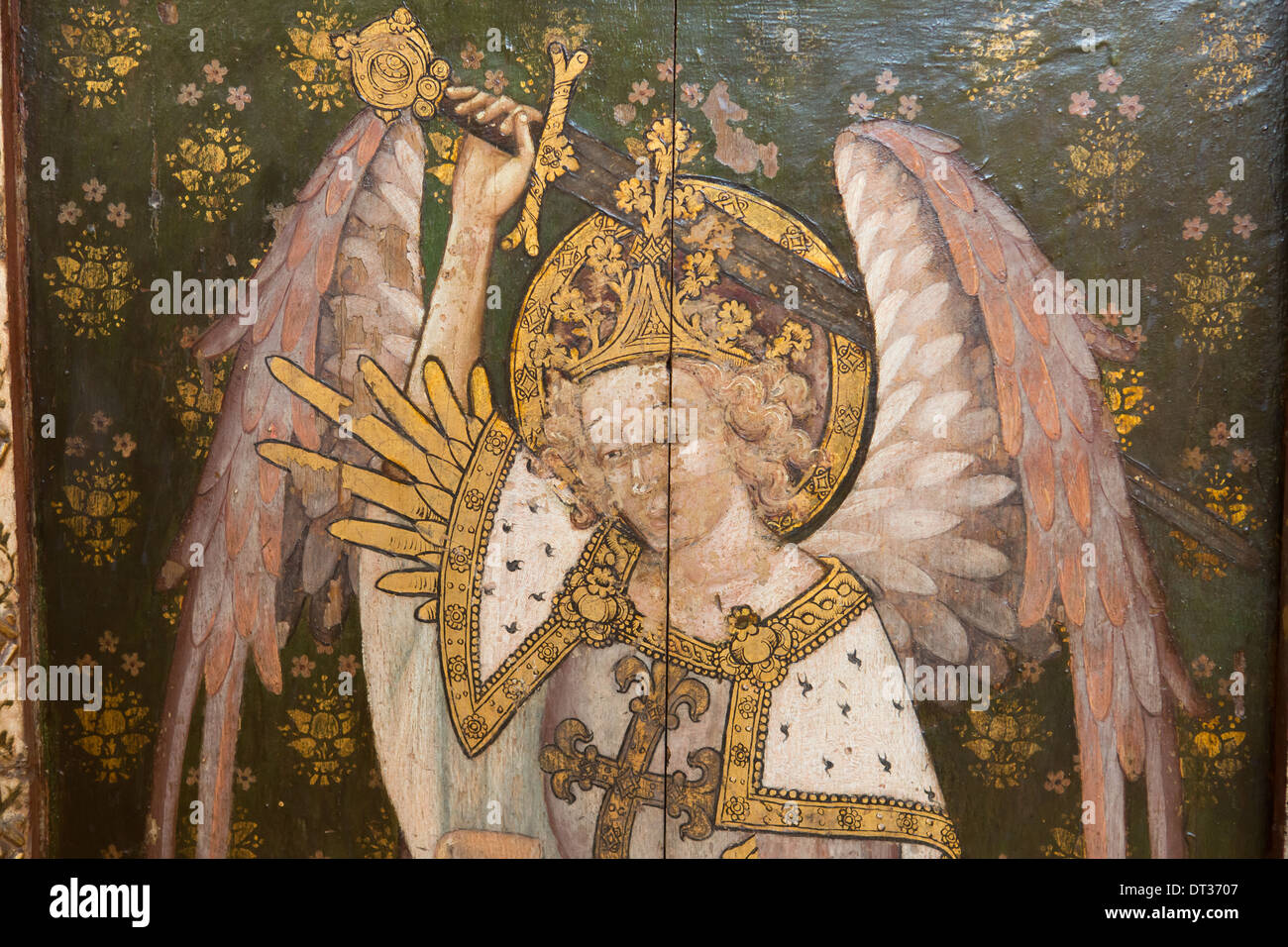 St Michael. Jubé médiéval à l'intérieur de l'Église Ranworth, Norfolk Broads, UK Banque D'Images