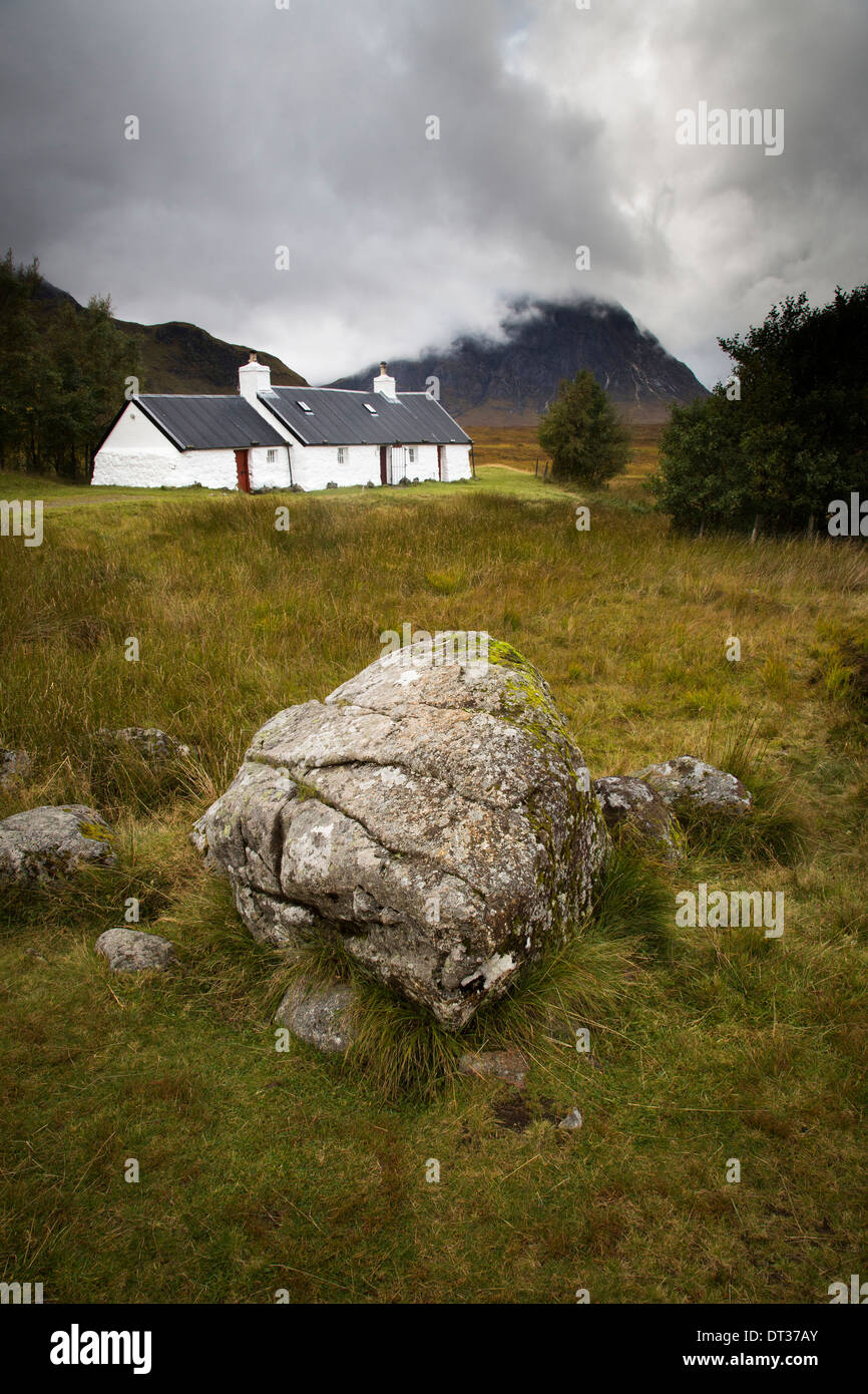 Cottage de Blackrock, Glencoe, Ecosse Banque D'Images
