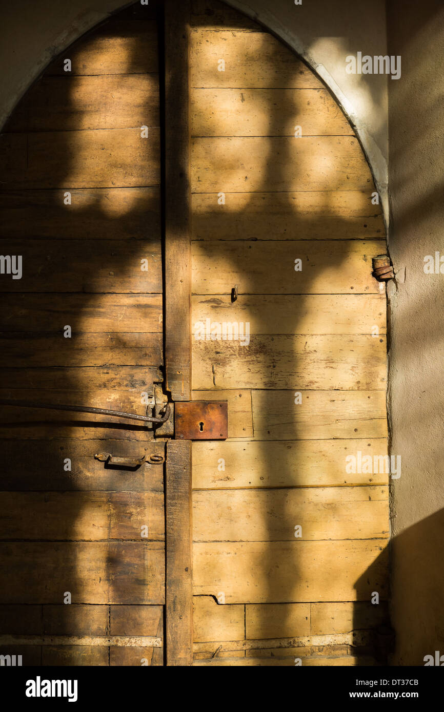 Intérieur la porte de l'Église, Ranworth Norfolk Broads, UK Banque D'Images
