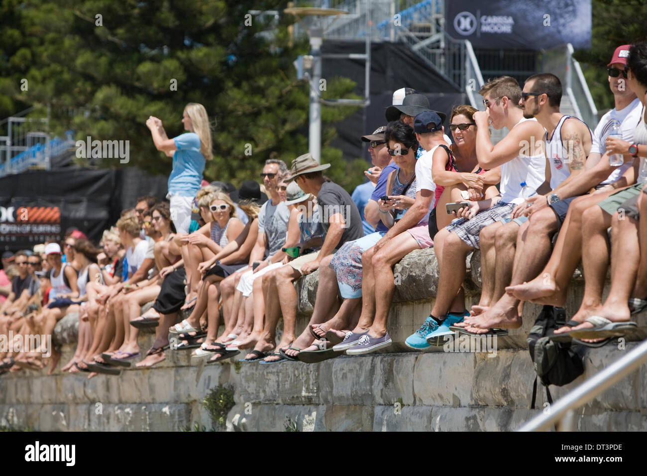 Sydney, Australie. 8 février 2014. La première journée de l'Open d'Australie de Surf Hurley à l'emblématique Sydney Manly Beach Crédit : martin berry/Alamy Live News Banque D'Images