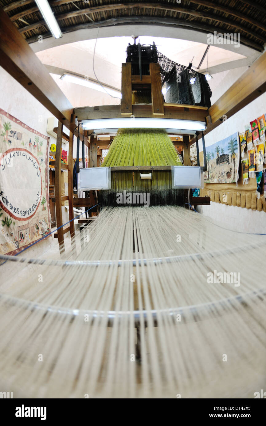 La production de tapis traditionnel arabe Banque D'Images