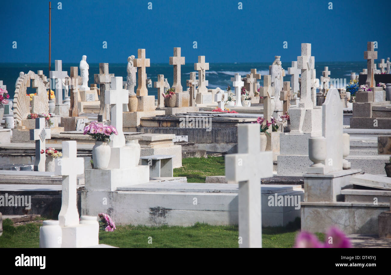 Santa Maria Magdalena de Pazzis cimetière à Old San Juan, Puerto Rico Banque D'Images