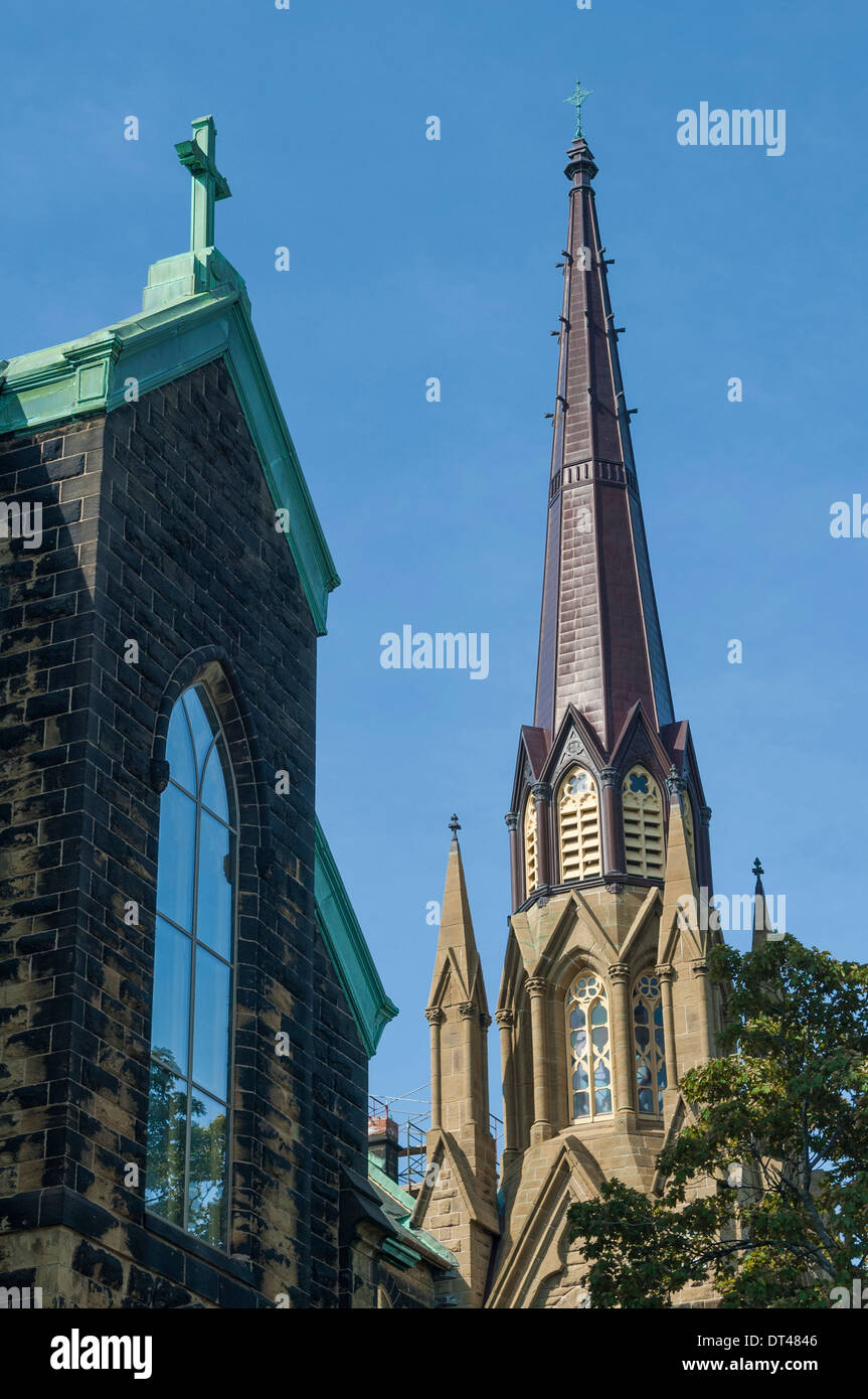 La Basilique de Saint Dunstan, une église catholique dans le quartier historique de Charlottetown, Prince Edward Island, Canada. Banque D'Images