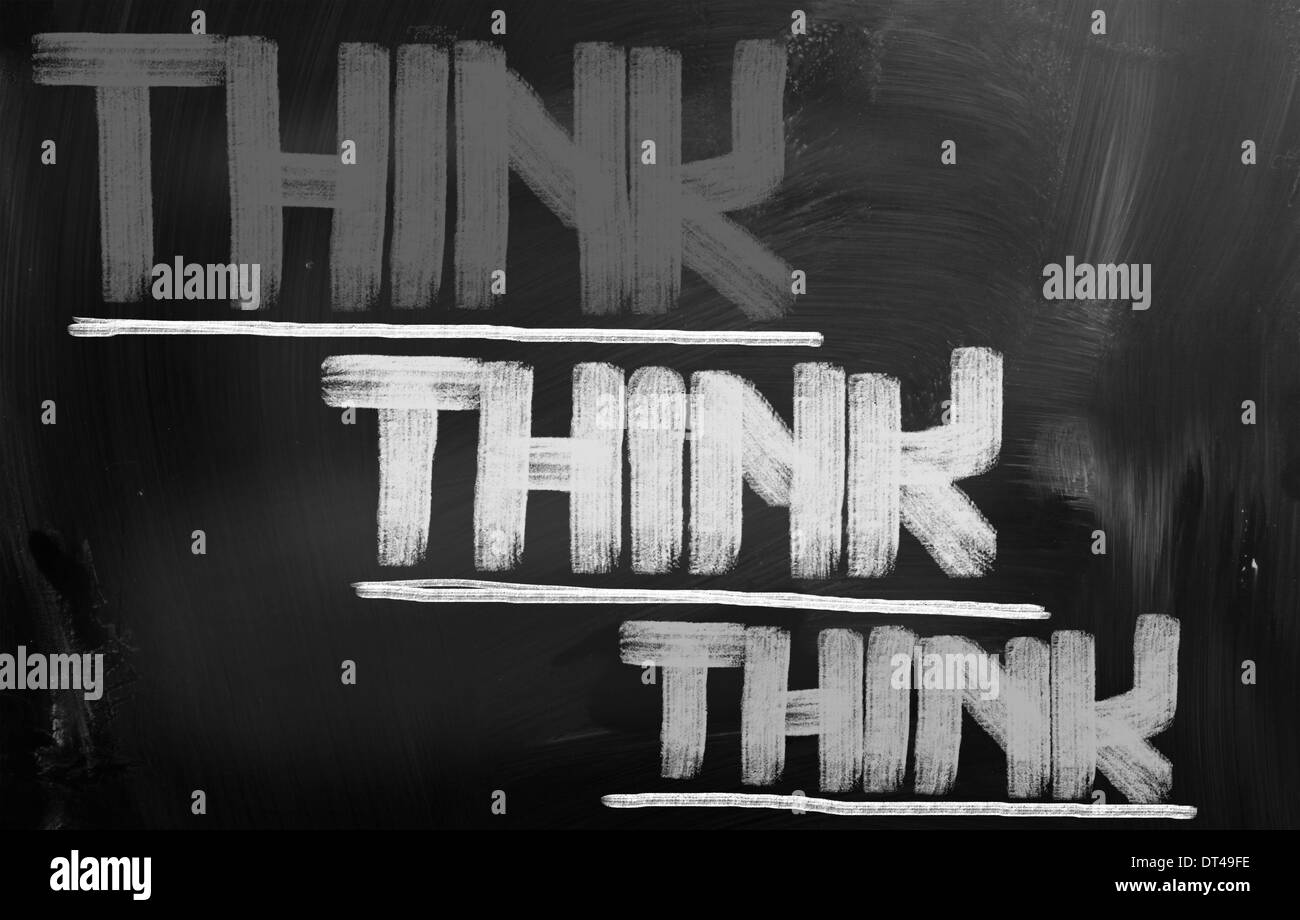 Pense que le Concept Banque D'Images