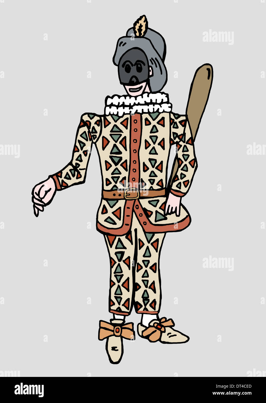 Masque Arlequin Banque D'Images