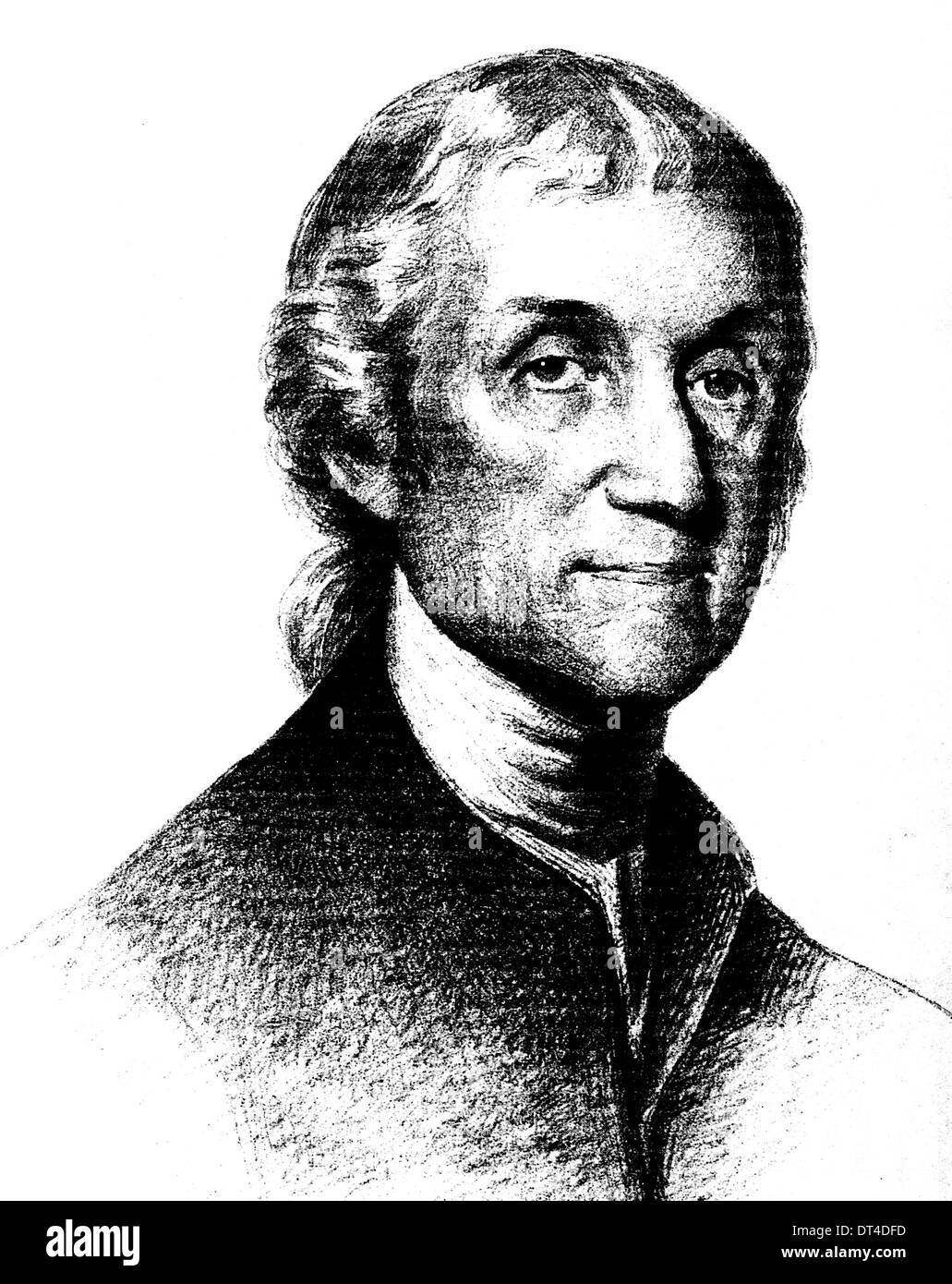 JOSEPH PRIESTLEY (1733-1804) scientifique anglais, philosophe et théoricien de la politique naturelle Banque D'Images