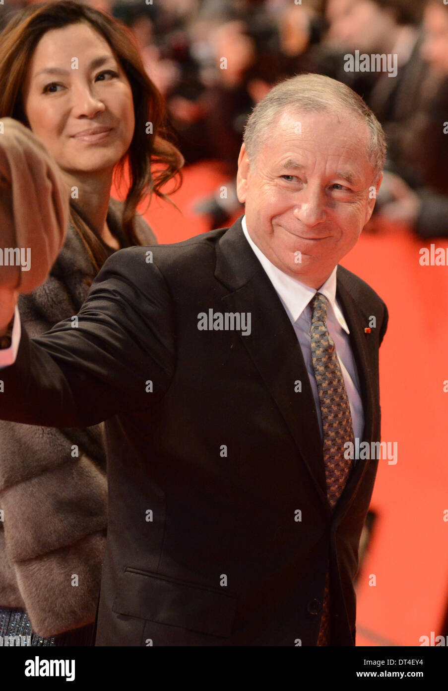 BERLIN, ALLEMAGNE, 8 février, 2014. Michelle Yeoh et Jean Todt assister à la 'Les Monuments Men' Première mondiale à la 64e conférence annuelle du Festival International du Film de la Berlinale Berlinale Palast à le 8 février 2014 à Berlin, Allemagne. Credit : Janne Tervonen/Alamy Live News Banque D'Images