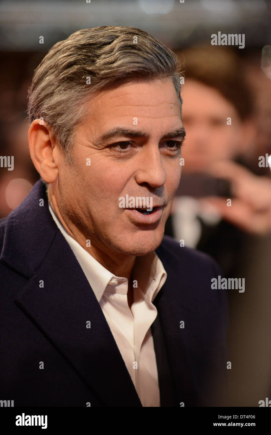 BERLIN, ALLEMAGNE, 8 février, 2014. George Clooney assiste à la "les Monuments Men' Première mondiale à la 64e conférence annuelle du Festival International du Film de la Berlinale Berlinale Palast à le 8 février 2014 à Berlin, Allemagne. Credit : Janne Tervonen/Alamy Live News Banque D'Images