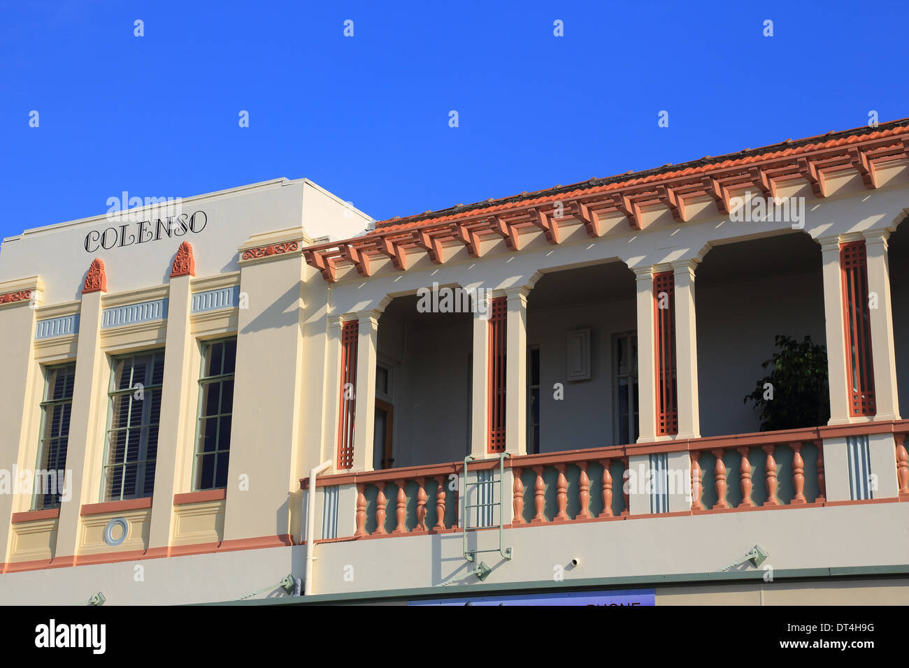 Art Deco Napier, étage supérieur de Colenso Chambre ou chambres, 210, rue Emerson, Napier, Hawkes Bay, île du Nord Nouvelle-zélande Banque D'Images