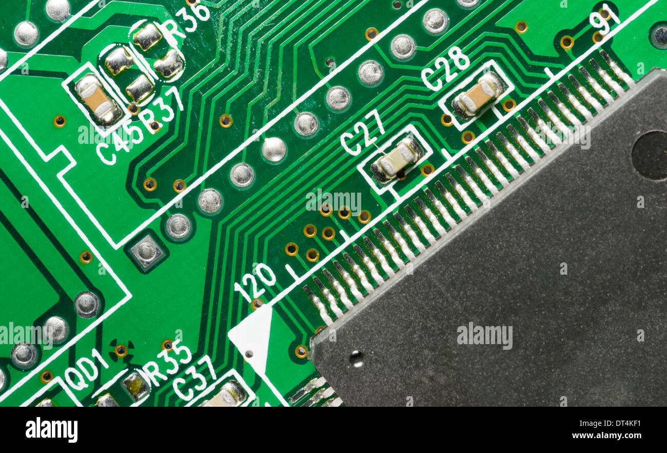 Composant de l'ordinateur mémoire processeur Carte circuit carte réseau Banque D'Images