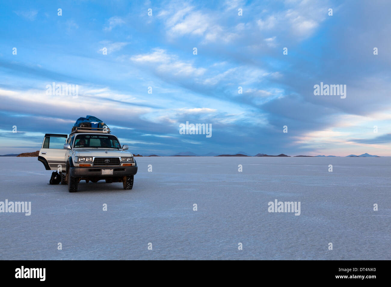 Heures mornign à Uyuni Salt Flat, Bolivie Banque D'Images