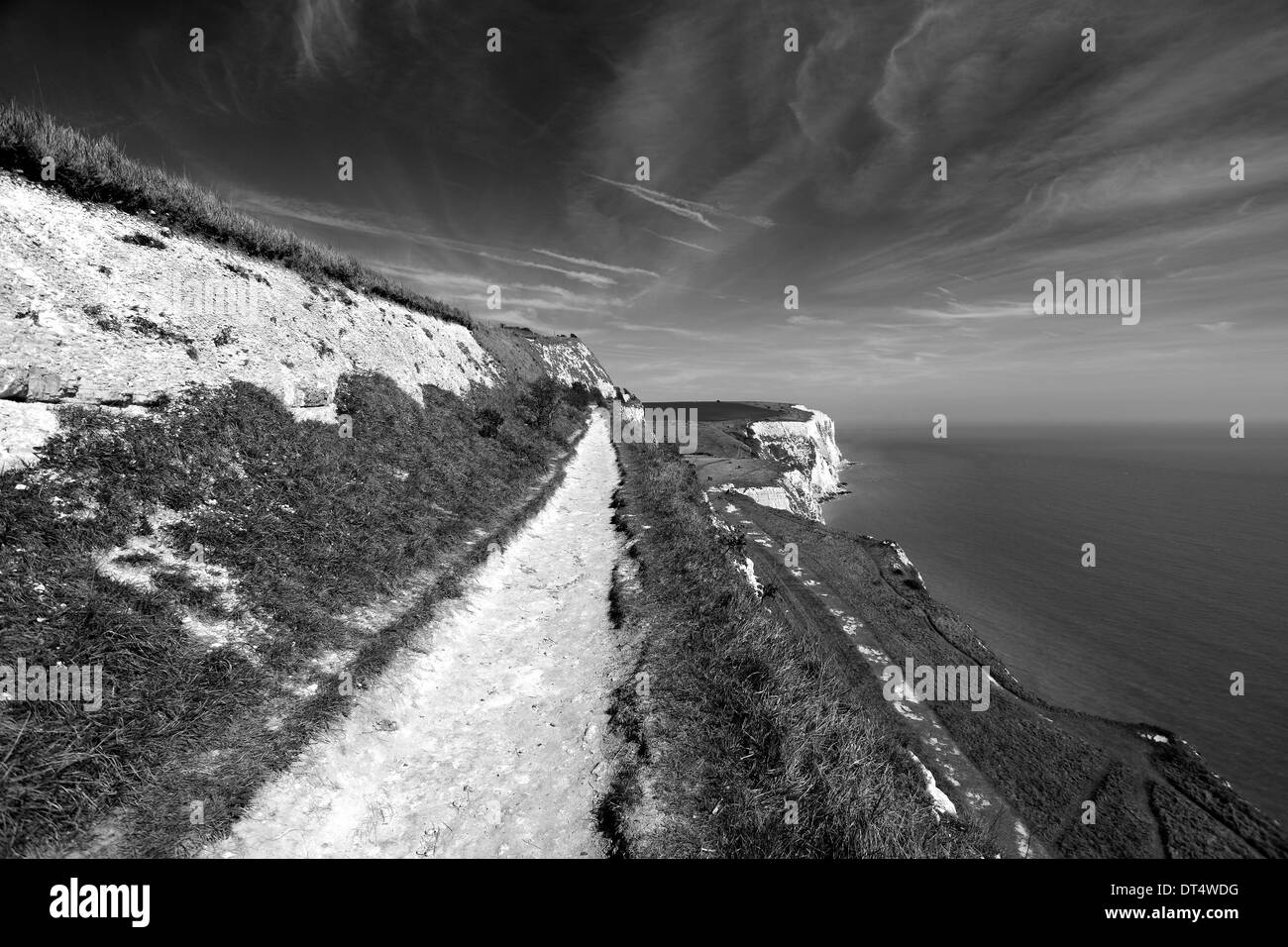 Falaises blanches de Douvres, comté de Kent, Angleterre, Royaume-Uni Banque D'Images