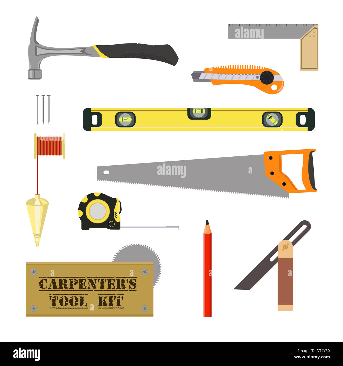 Outils de charpentier image stock. Image du matériel - 28874631