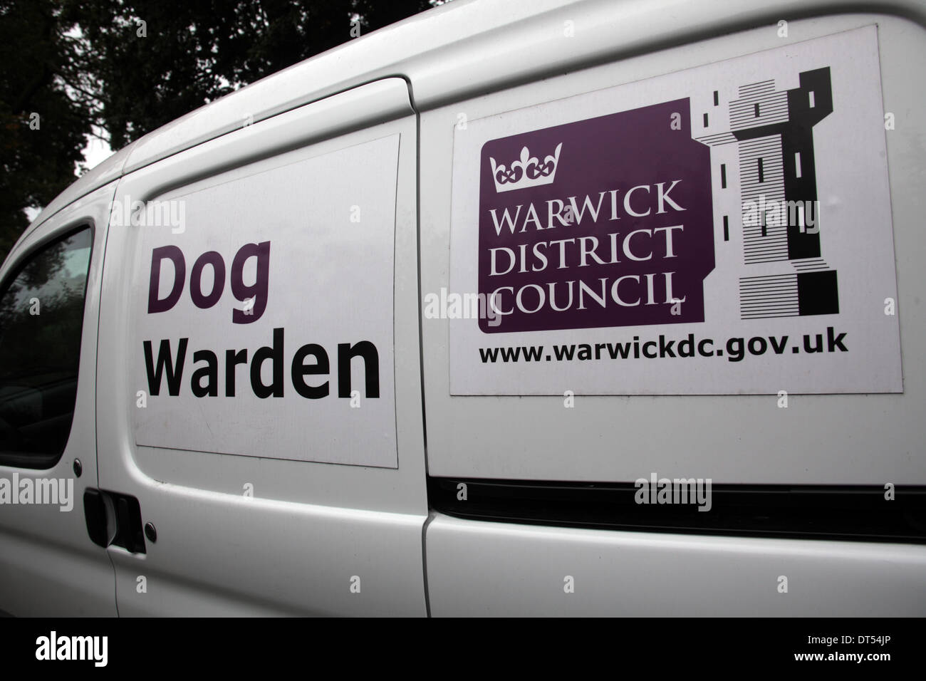 Garde de chien Van appartenant au conseil de district de Warwick Banque D'Images