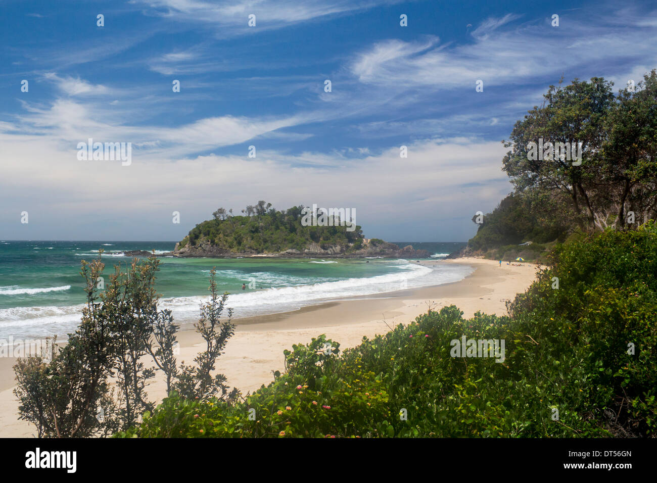 Un numéro de plage 1 Seal Rocks NSW Australie Nouvelle Galles du Sud Banque D'Images