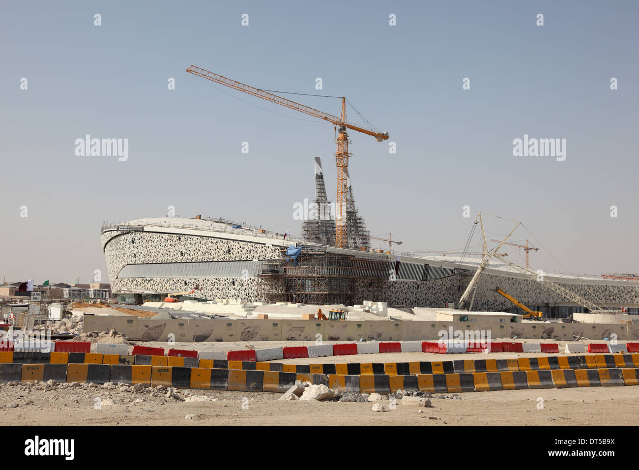 Construction d'un nouveau stade à Doha, au Qatar, au Moyen-Orient Banque D'Images