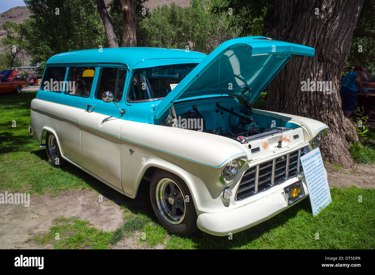 1959 Chevrolet Suburban Custom, Ange de Shavano Car Show, collecteur de fonds pour Chaffee Comté Recherche & sauvetage sud, Salida, CO Banque D'Images