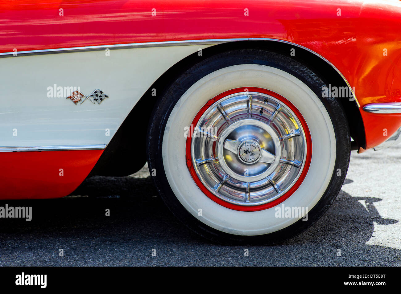 1957 Chevrolet Corvette Stingray, Ange de Shavano Car Show, collecteur de fonds pour Chaffee Comté Recherche & sauvetage sud, Salida, CO Banque D'Images