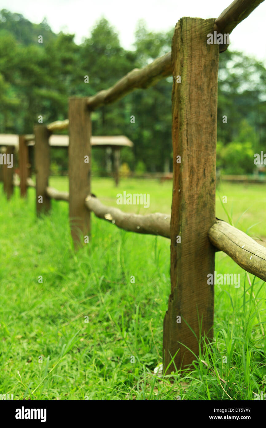 CLOTURE en bois Banque D'Images