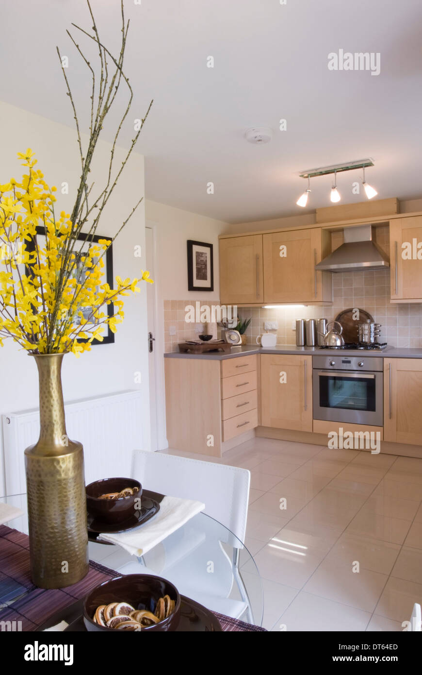 Pin moderne équipée et salle à manger Banque D'Images