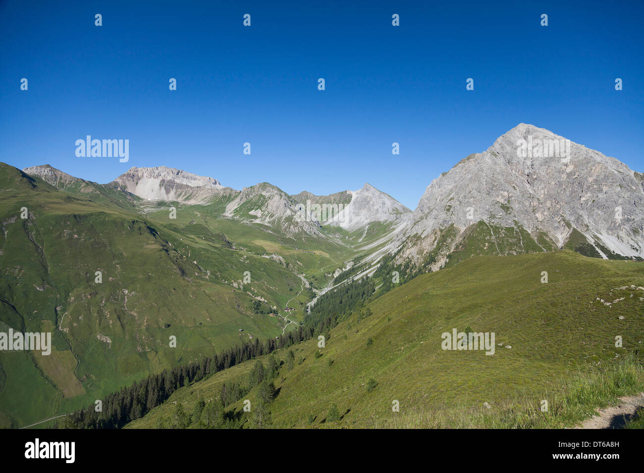 Montagnes, Schanfigg, Grisons, Suisse Banque D'Images