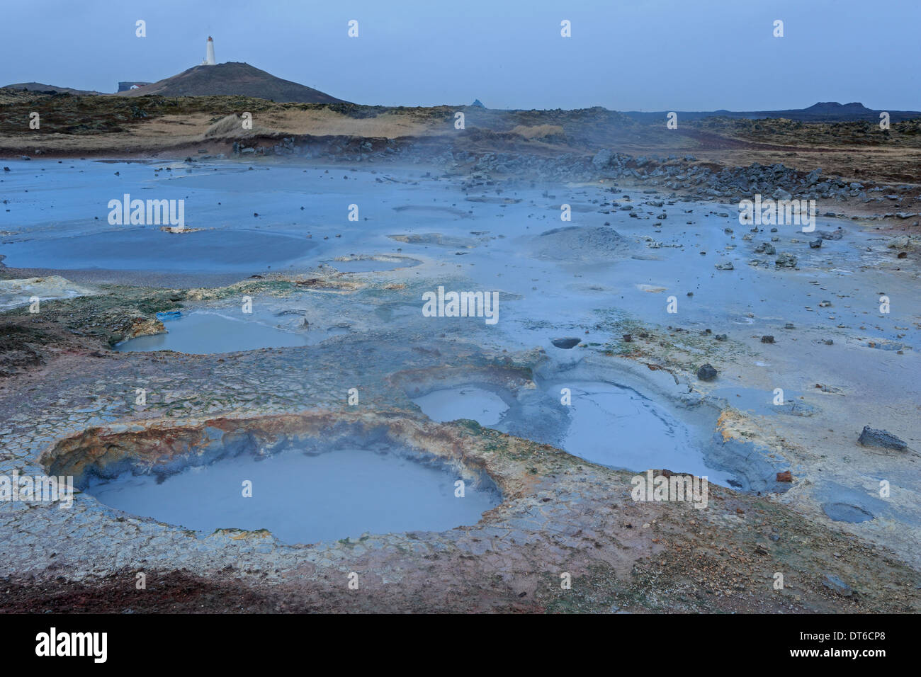 Gunnuhver activité géothermique en Islande Banque D'Images