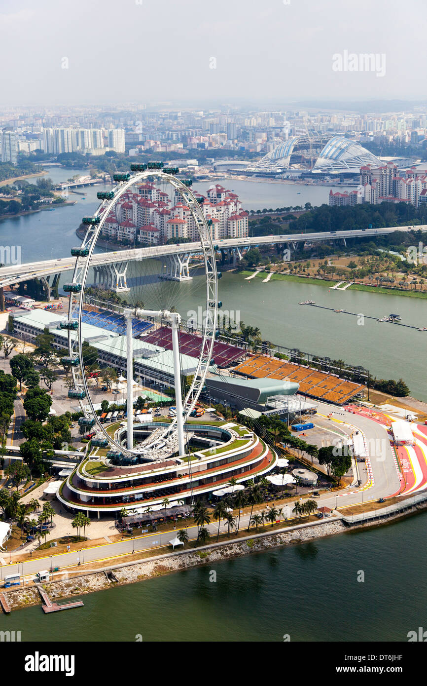 Le Singapore Flyer, Singapour Banque D'Images