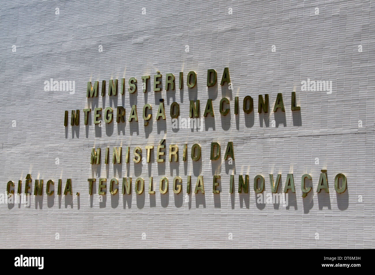 Ministère de l'intégration nationale et Ministère des Sciences et de la technologie Esplanada dos Ministerios, Brasilia, Brésil Banque D'Images