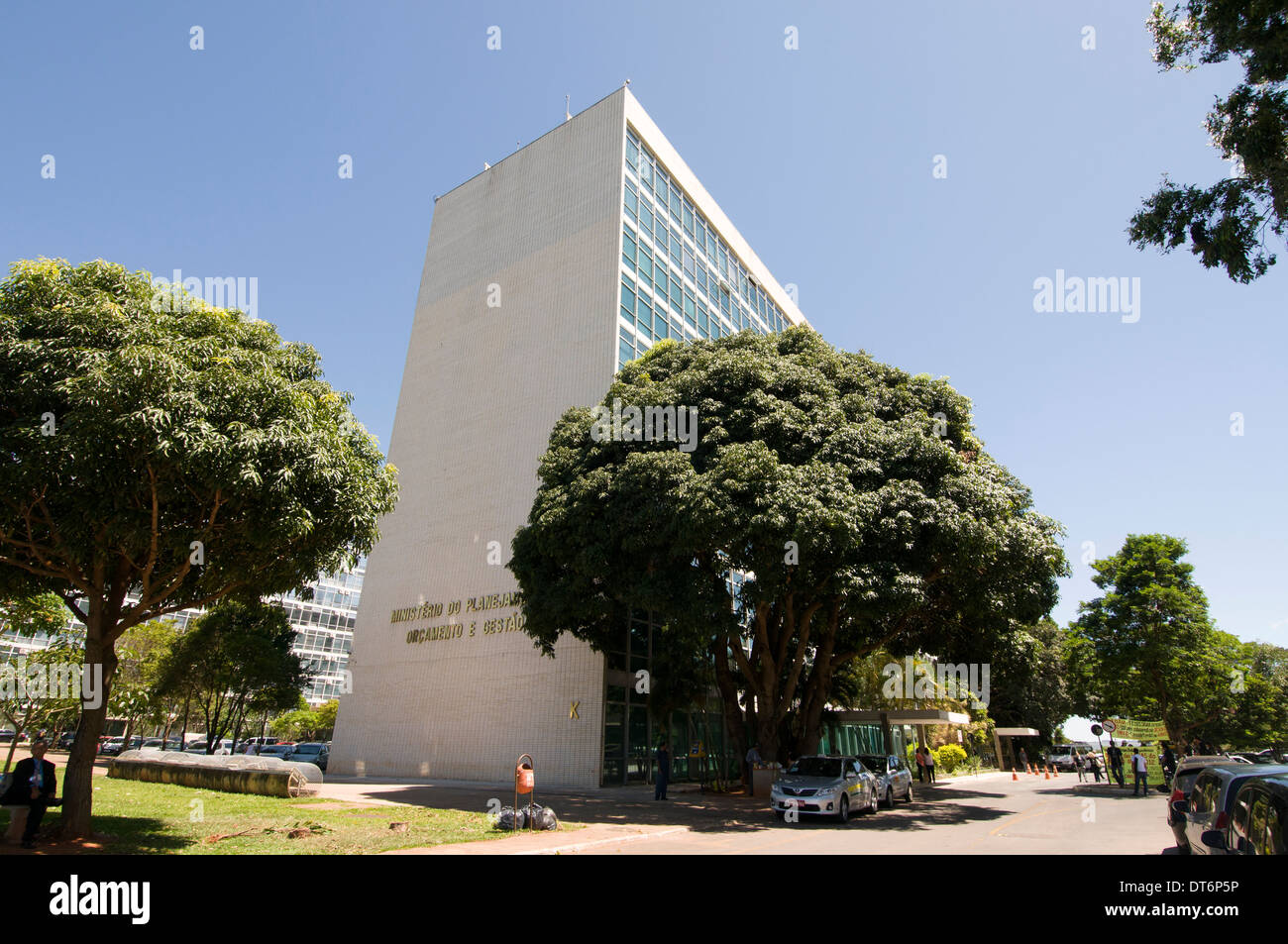 Ministère de la planification, du Budget et de la gestion sur l'Esplanada dos Ministerios à Brasilia, Brésil. Banque D'Images