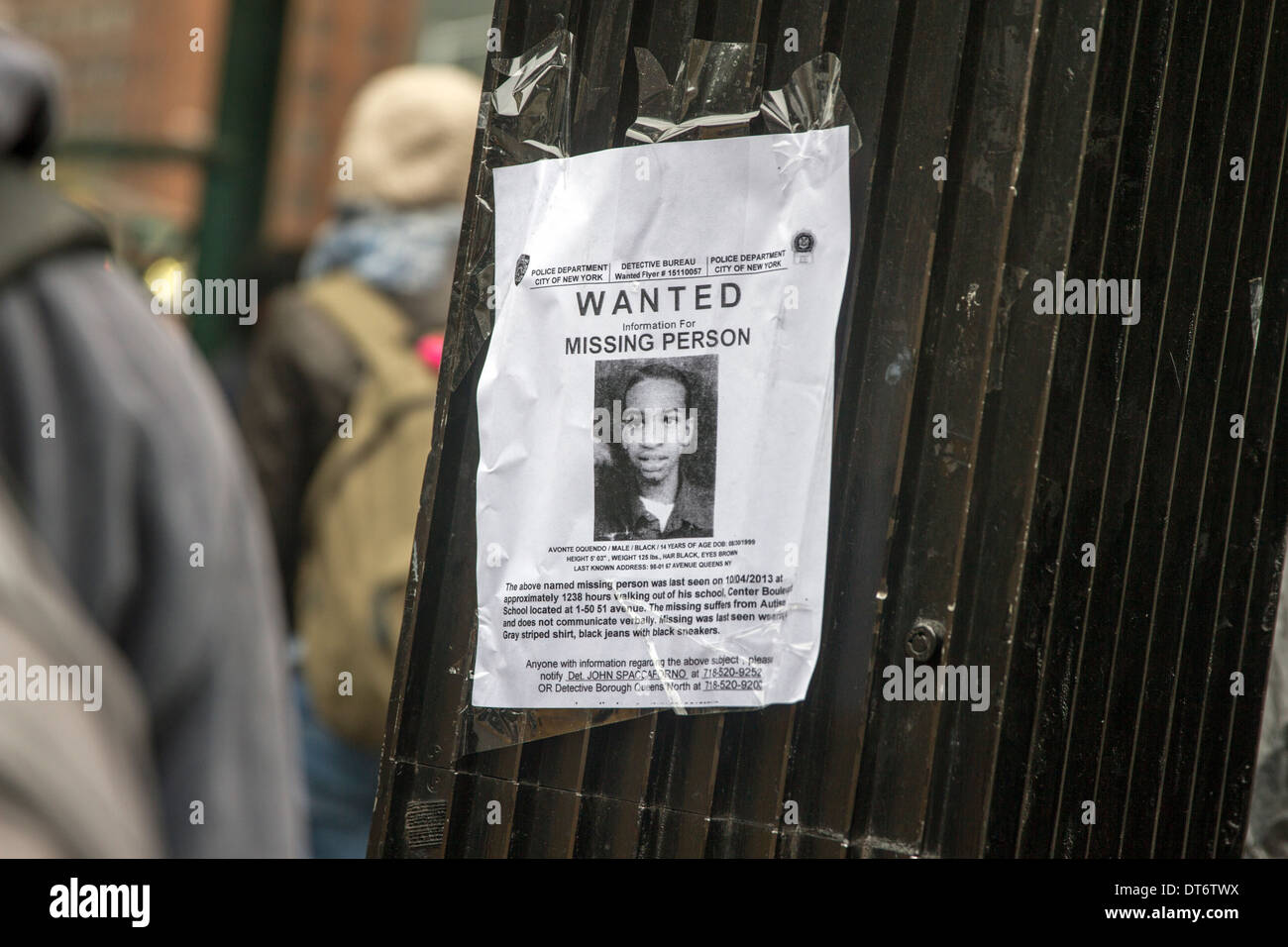 Personne disparue poster Banque D'Images