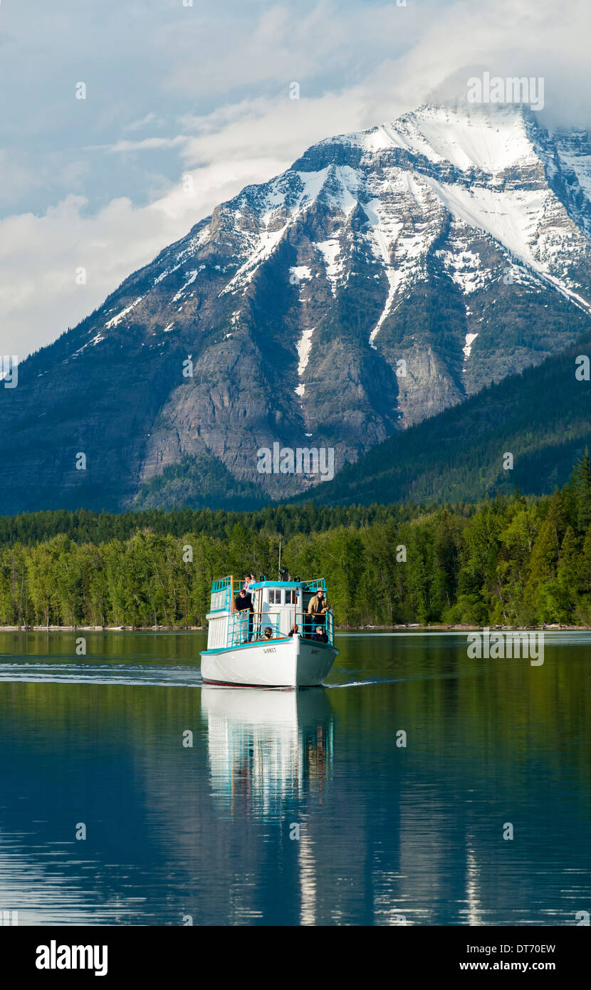 Le Montana, le parc national des Glaciers, le lac McDonald, tour du lac voile 'DeSMET' Banque D'Images