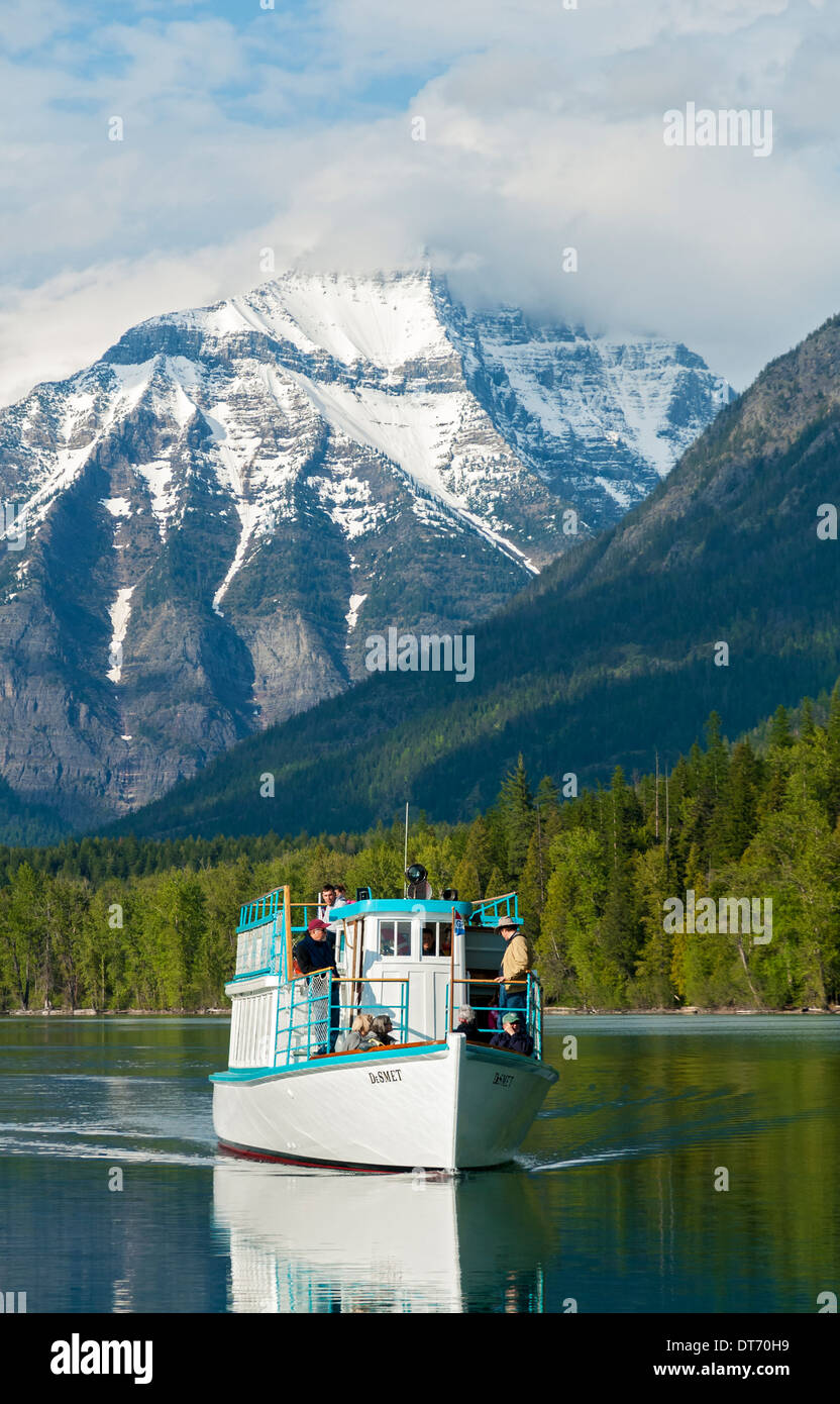 Le Montana, le parc national des Glaciers, le lac McDonald, tour du lac voile 'DeSMET' Banque D'Images
