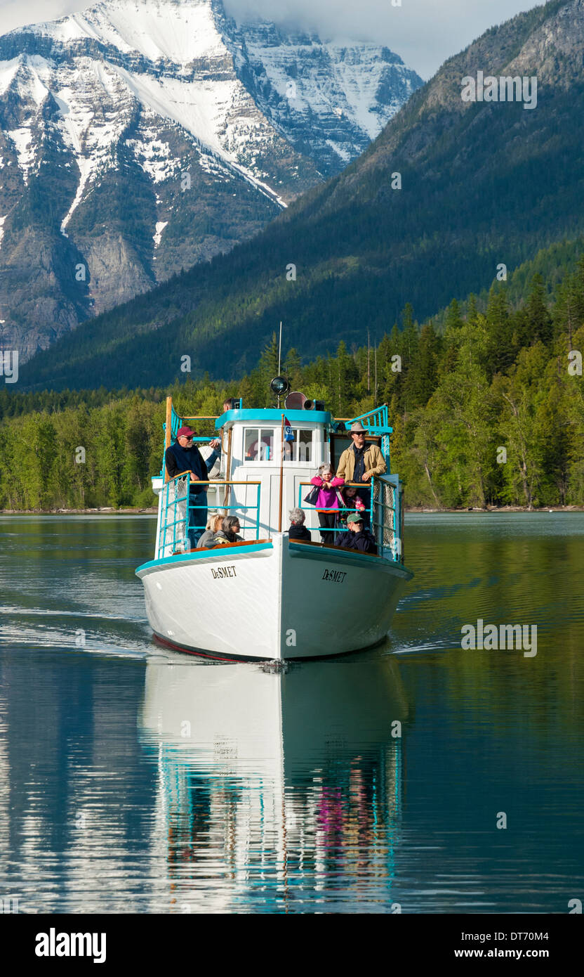 Le Montana, le parc national des Glaciers, le lac McDonald, tour du lac voile 'DeSMET' Banque D'Images