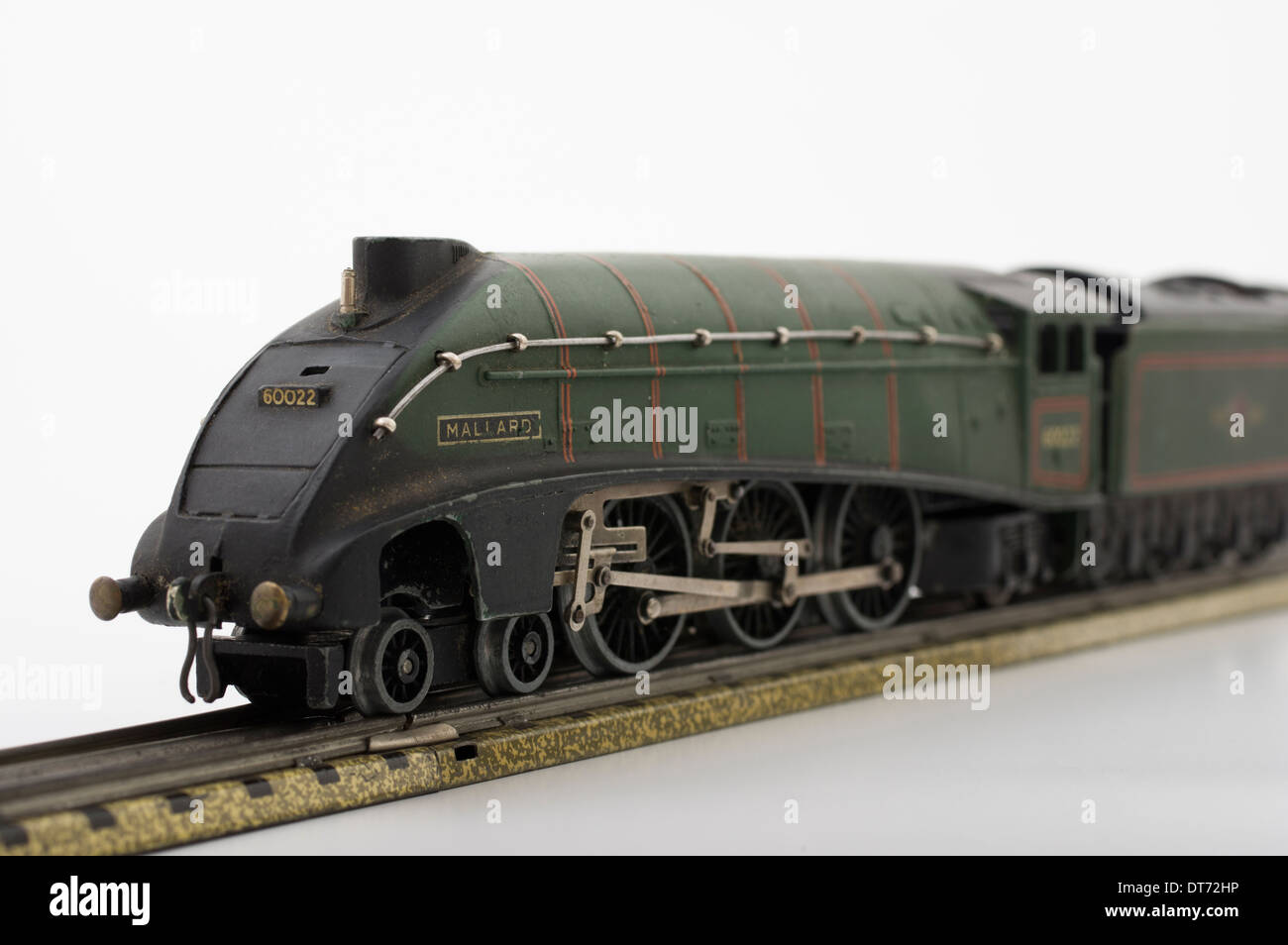 Modèle Dublo Hornby Train Locomotive Mallard vert classique Brtish jouet pour enfants Banque D'Images