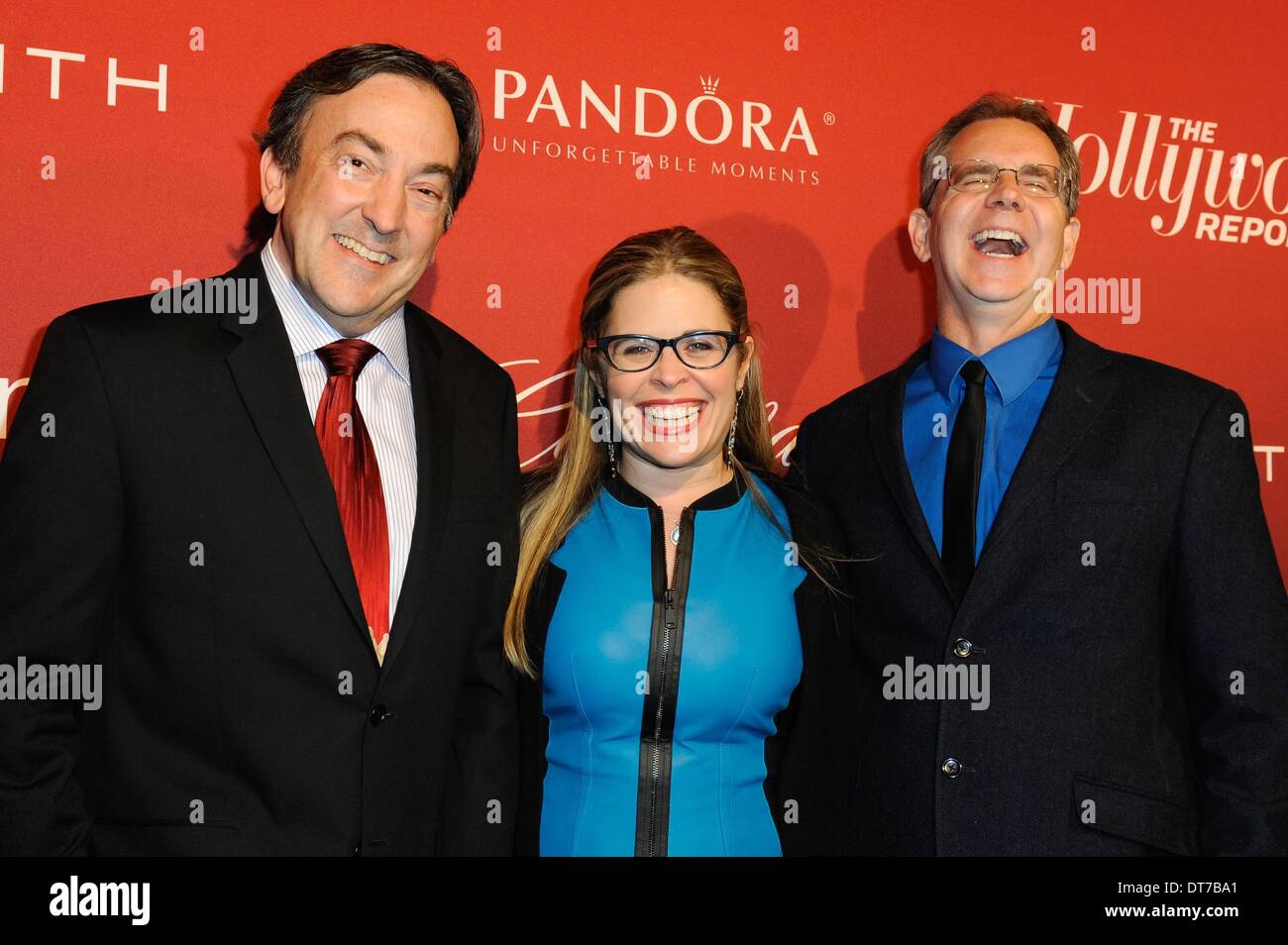 Los Angeles, Californie, USA. 10 fév, 2014. Peter Del Vecho, Jennifer Lee, Chris Buck au niveau des arrivées pour l'Academy Awards : The Hollywood Reporter (THR) candidates nuit Célébration, Spago, Los Angeles, CA, 10 février 2014 Crédit : © Sara Cozolino/Everett Collection/Alamy Live News Banque D'Images